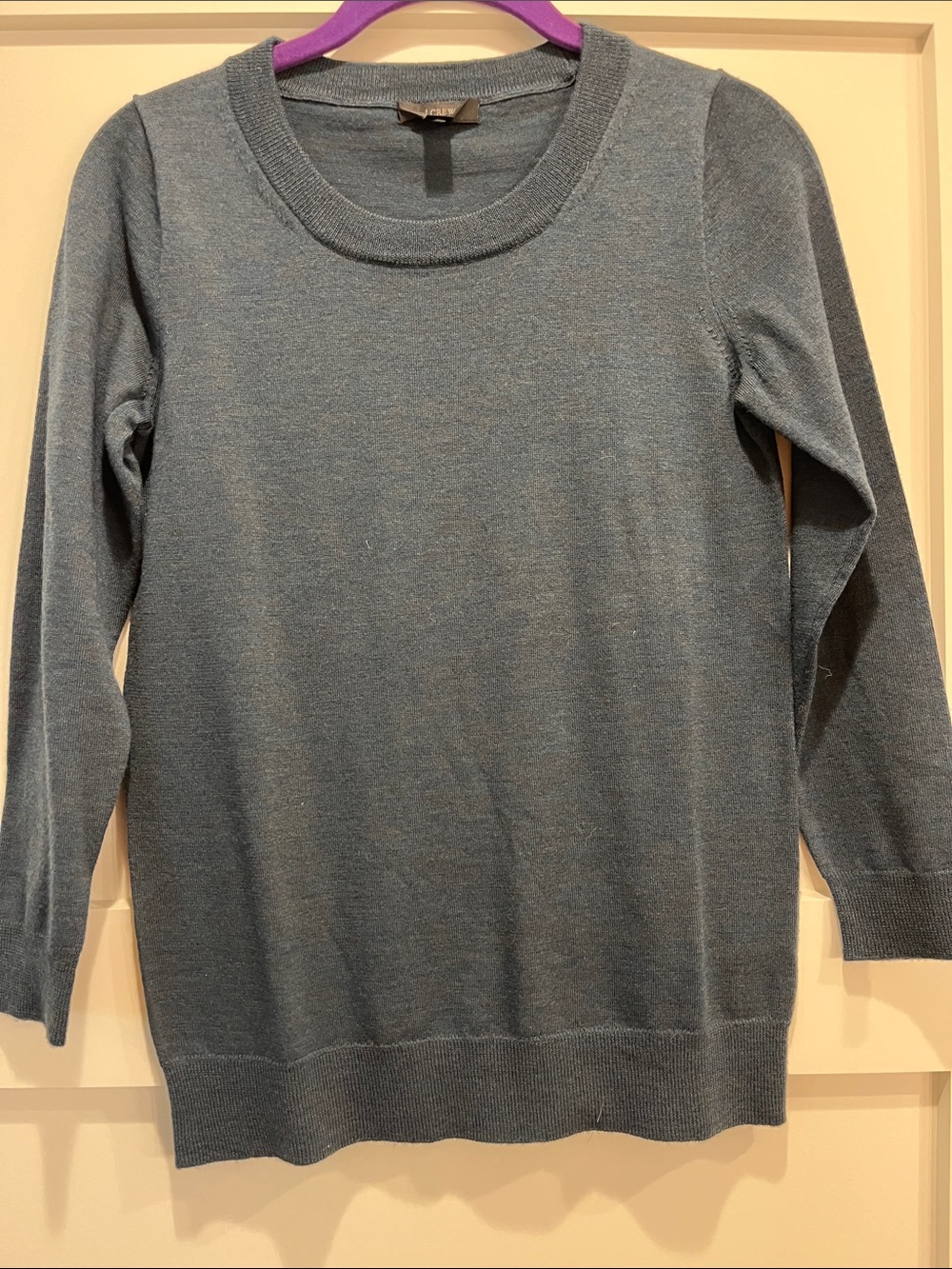 J. Crew Slate Blue Tipi Merino Crewneck Sweater